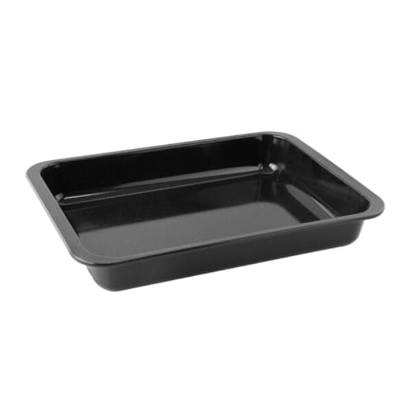 Zenker Ofenbackform (40 x 6 x 29 cm) SPECIAL COOKING, rechteckige Auflaufform mit Emaille-Versiegelung, Backform mit extra hohem Rand (Farbe: Schwarz), Menge: 1 Stück