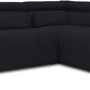 DOMO. collection Ecksofa Brandon, Sofa mit Rückenfunktion in L-Form, Polsterecke, Eckgarnitur Ottomane rechts 275 x 228 x 98 cm (BxTxH), schwarz