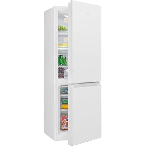 Bomann® Kühlschrank mit Gefrierfach | Energieklasse E | 143cm | Kühl Gefrierkombination leise 39 dB | 3 Ablagen & 3 Schubladen | Türanschlag wechselbar | 175L Kühlgefrierkombi | KG 320.2 weiß