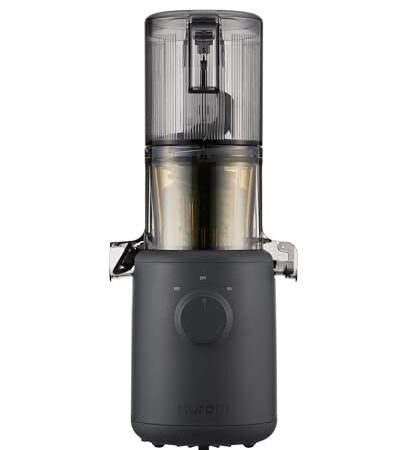 Hurom Slow Juicer | Entsafter Gemüse und Obst | H310 | Leicht zu Reinigen & Leiser Motor Elektrischer Entsafter mit Siebfilter | 150 Watt | BPA Frei | Schlankes Design | 220ml, Anthrazit