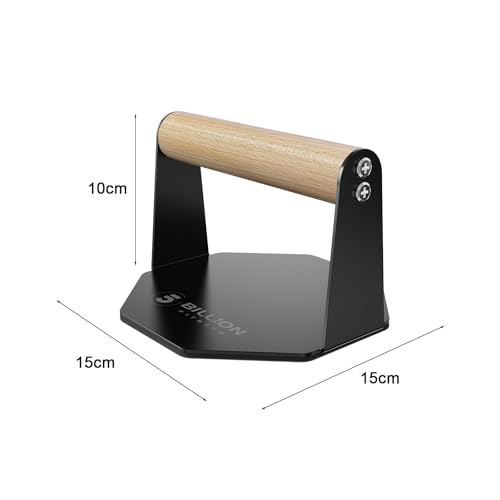 5BILLION Liegestützgriffe Push Up Bars Stand - Home Gym Übung Trainieren Ausbildung - Gut für Deine Muskel-Ups & Klimmzüge - Schaumgriff (schwarz) (Eisen + Holz) – Bild 3