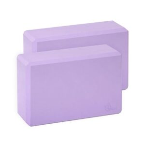 EXERZ Yoga Blocks 2 pack, Gym Blocks, Exercise Workout Fitness Bricks, Pilates Stretch Handstand Non-Slip
