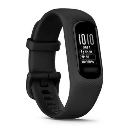 Garmin vívosmart 5 – Fitness-Tracker mit extragroßem OLED-Touchdisplay, Gesundheitsfunktion wie Schlafqualität und Herzfrequenzmessung. Bis zu 7 Tage Akkulaufzeit, wasserdicht u...
