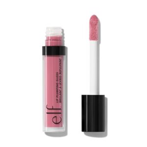 e.l.f. Lip Plumping Gloss, hochglänzende flüssige Lippenfarbe, sorgt für vollere Lippen und einen pralleren Schmollmund, feuchtigkeitsspendende Formel, vegan und tierversuchsfrei, Sparkling Rosé
