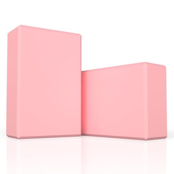 GLOSKIN Yoga Block 2er Set, Yogablöcke Mit Hoher Dichte, Hochwertige Blöcke, Leichtes Gewicht und Kein Irritierender Geruch, Der für Yoga Verwendet Wird, Pilates