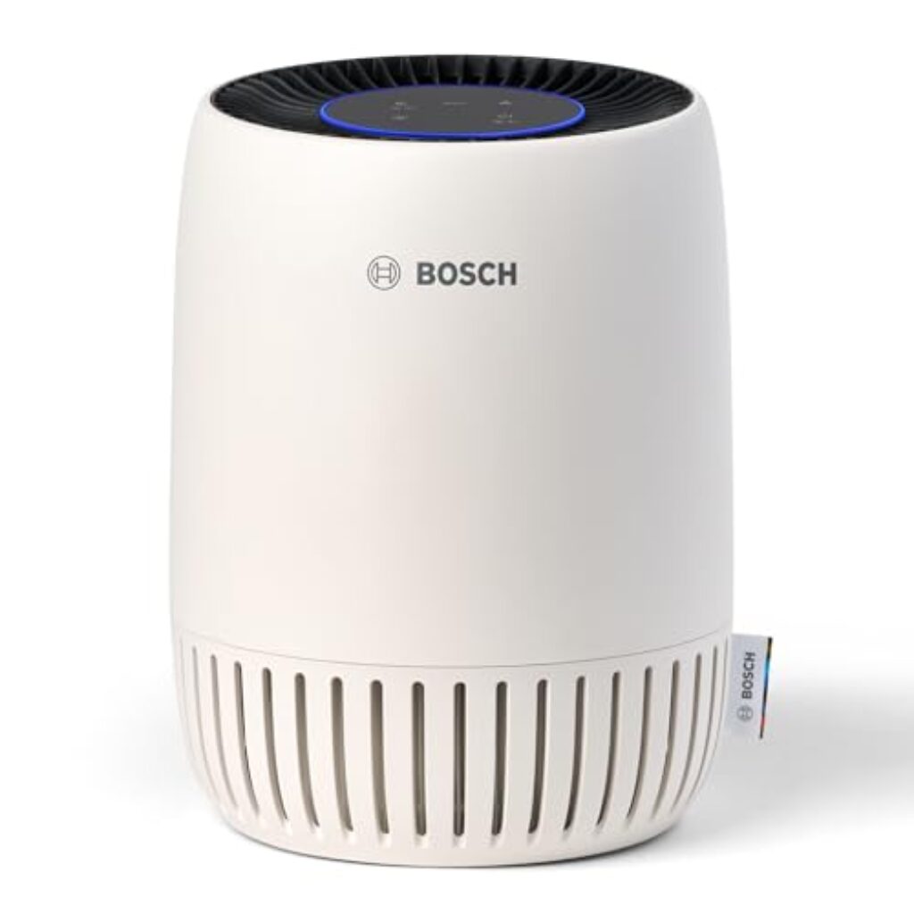 Bosch Air 1000 Luftreiniger – Für Räume bis zu 20 m² – Entfernt effizient Schadstoffe – Mit 3-in-1 Luftfilter, Smart Sensor, Automatikmodus, Ruhemodus (< 25 dB(A)) - CADR: 100 m³/h