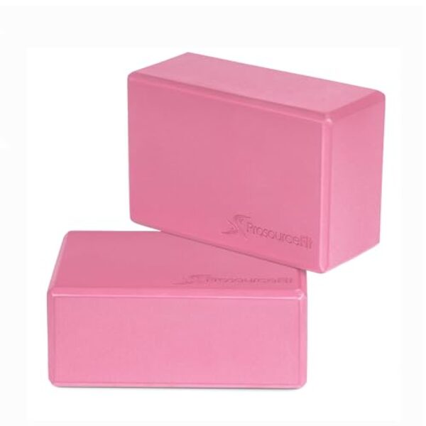 ProsourceFit Foam Yoga Blocks, High Density Eva Yoga Bricks 4”x 6” x 9” (Set of 2)