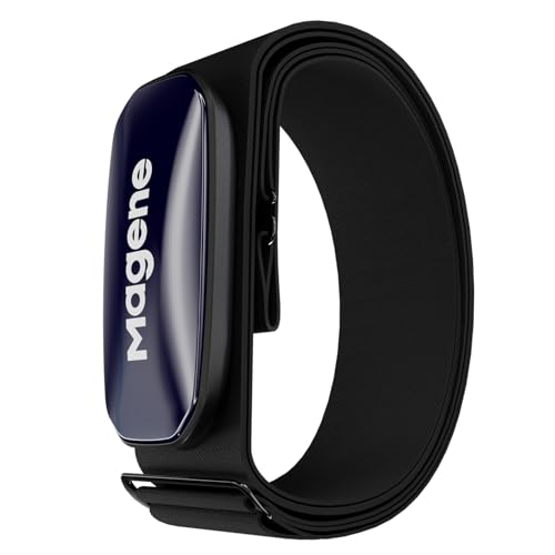 Magene H613 Brustgurt Pulsmesser Herzfrequenzmesser, Präzises Tracking, Bluetooth/ANT+, 17 Stunden Offline-Speicher, IPX7 wasserdicht, mehrfarbige Herzfrequenzzonenanzeige für Radfahren, Laufen, Yoga