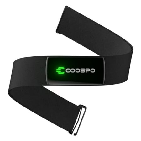 COOSPO H9Z Pulsmesser Brustgurt, Wiederaufladbare Bluetooth 5.0/ ANT+ Herzfrequenzmesser Brustgurt, IP67 Wasserdichter HRM Fitness Tracker Kompatibel mit Polar Wahoo Strava Garm...