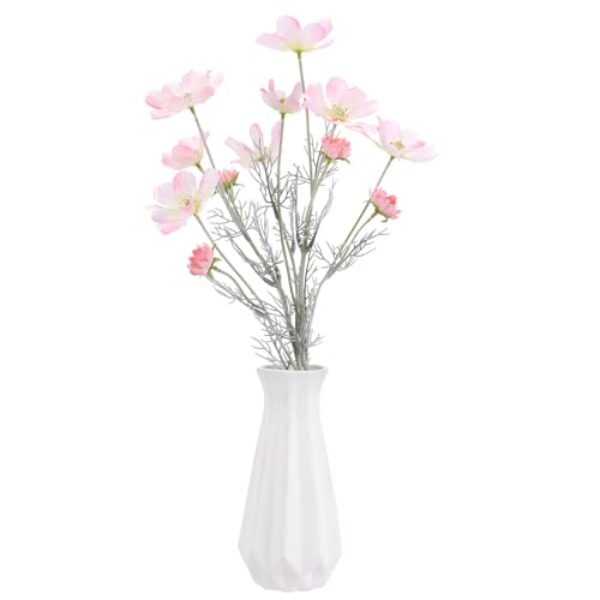 2 Stück Kosmos Pflanzen, Künstliche Kunstblumen, Rosa Blumen, Künstliche Blumen für Drinnen und Draußen, Stoffblumen Dekoration und Kunsthandwerk für Hochzeit, Bankett, Blumenparty, Zuhause, Hotel