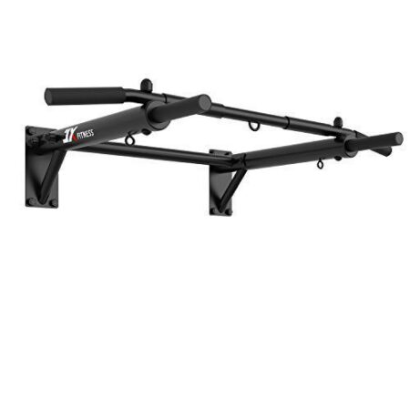 JX FITNESS Klimmzugstangen Klimmzugstange Wandmontage Heimturnhalle Pull Up Bar, 3 Ösen für TRX Training Boxtraining AB-Bügel hochziehen, Edelstahl Trainings Halterung mit Multifunktionen (MEHRWEG)