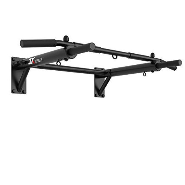 JX FITNESS Klimmzugstangen Klimmzugstange Wandmontage Heimturnhalle Pull Up Bar, 3 Ösen für TRX Training Boxtraining AB-Bügel hochziehen, Edelstahl Trainings Halterung mit Multifunktionen (MEHRWEG)