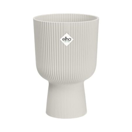 elho Vibes Fold Coupe 14 Pflanzentopf – Blumentopf für Innen – 100% recyceltes Plastik – Ø 13.9 x H 21.0 cm – Weiß/Seidenweiß