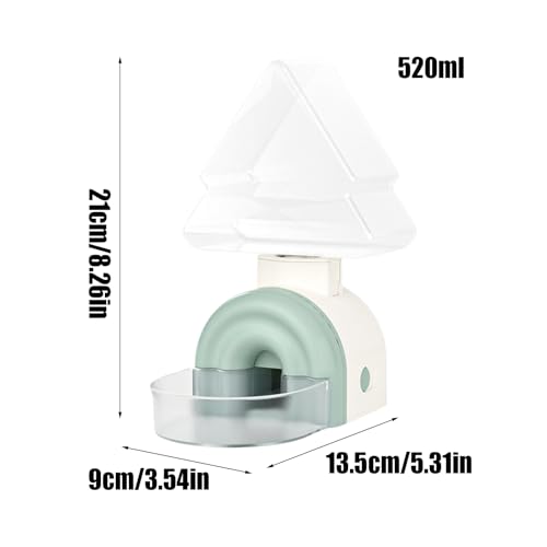 Cat Water Feeder, Kitten Watering Bowl, 520ml Automatic Pine Shape Feeding Fountain, Hangable Design, 5.31x3.54x8.27 Inches, Ideal for Cat Bunny Ferret Hedgehog Use – Bild 3