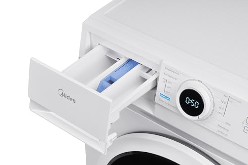 Midea MF10EW70B Waschmaschine / 7kg / 1400 U/Min/EEK A/Inverter Quattro Motor/Dampffunktion/Grosse Trommel/Nachlegefunktion/Kindersicherung/AquaStop, Weiß – Bild 6