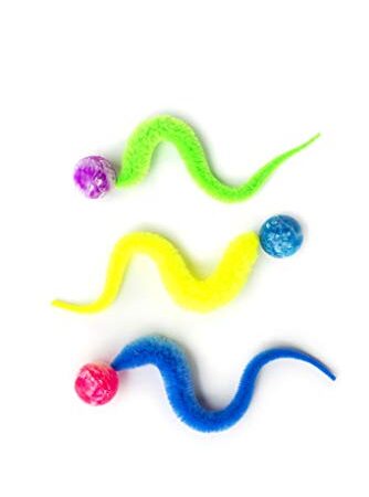 Dezi & Roo Wiggly Balls lustiges Katzenspielzeug, Hüpfball, perfekt für Katzen jeden Alters, 3 Stück - Produktbild