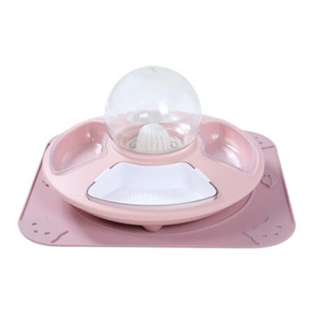 Ceprznvey Cat Feeding Bowls, Kitten Water Container, Multifunctional Feeder Dish for Kittens, Anti-Slip Pet Watering Storage, Automatic Drinking Refill - Produktbild