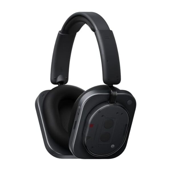 Nothing Headphone (1) Kabellose Over-Ear Kopfhörer mit ANC, bis zu 80h Akkulaufzeit, Hi-Res, Raumklang, wasserfest – Schwarz