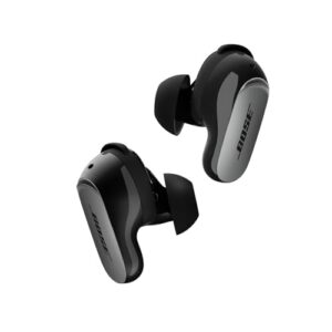 Bose Neu QuietComfort Ultra Bluetooth-Earbuds (2. Gen.), kabellose Noise-Cancelling-Earbuds, bis zu 6 Stunden Akkulaufzeit, Schutzart IPX4, 360-Grad-Sound, tiefer Bass, Schwarz