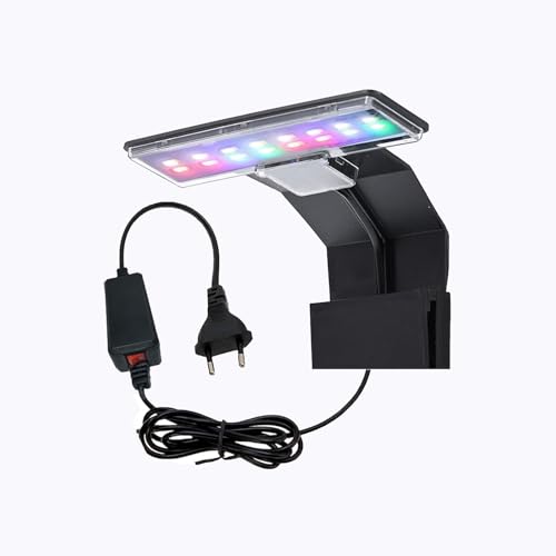 GERUI Aquarium LED Beleuchtung, 3 Farben Licht Lampe, 220V 6W Nano Beleuchtung für Wasserpflanzen und Fische (1)