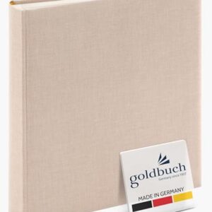goldbuch 24605 Fotoalbum Summertime Trend 2, Fotobuch mit 60 weißen Seiten mit Pergamin Trennblätter, Erinnerungsalbum mit Leinen Einband, Foto Album zum Einkleben, Beige, 25 x 25 x 4 cm