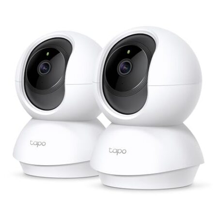 Tapo TP-Link C200P2 360° Überwachungskamera für den Innenbereich, 1080P, Nachtsicht, Bewegungserkennung, Zwei-Wege-Audio, kompatibel mit Alexa&Google Assistant, für Babys/Hausti...