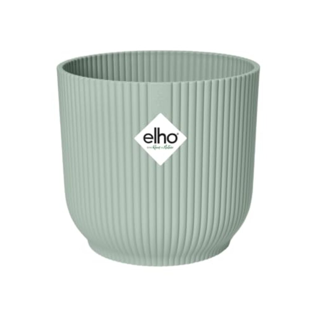 elho Vibes Fold Rund Mini 11 Pflanzentopf – Blumentopf für Innen – 100% recyceltes Plastik – Ø 11.1 x H 10.5 cm – Grün/Sorbet Grün