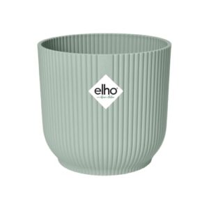 elho Vibes Fold Rund Mini 11 Pflanzentopf – Blumentopf für Innen – 100% recyceltes Plastik – Ø 11.1 x H 10.5 cm – Grün/Sorbet Grün