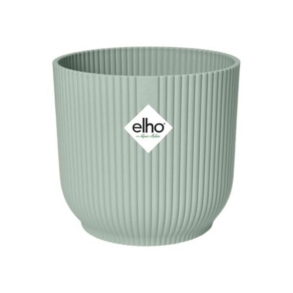 elho Vibes Fold Rund Mini 11 Pflanzentopf – Blumentopf für Innen – 100% recyceltes Plastik – Ø 11.1 x H 10.5 cm – Grün/Sorbet Grün