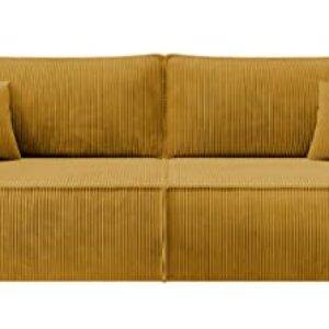 Selsey Sofa Schlafsofa Couch Mit Stauraum Schlaffunktion Pflegeleicht Polyurethanschaum Kordsamt Weich Honig Farese