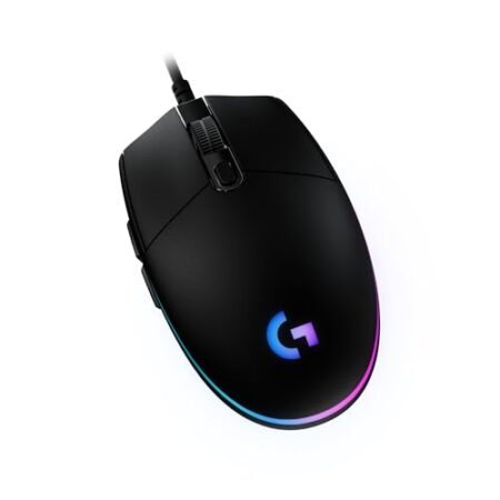 Logitech G203 Gaming-Maus mit anpassbarer LIGHTSYNC RGB-Beleuchtung, 6 programmierbare Tasten, spieletauglicher Sensor, Abtastung mit 8.000 DPI, Geringes Gewicht - Schwarz - Pro...