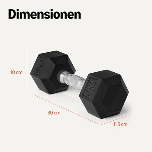 Amazon Basics Rubber Encased Hex Dumbbell Weights Set – Bild 6