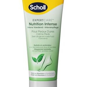 Scholl Fußcreme für intensive Ernährung für harte Haut – spendet tiefe Feuchtigkeit für weichere und glattere Füße – angereichert mit Allantoin und Provitamin B5 – 75 ml