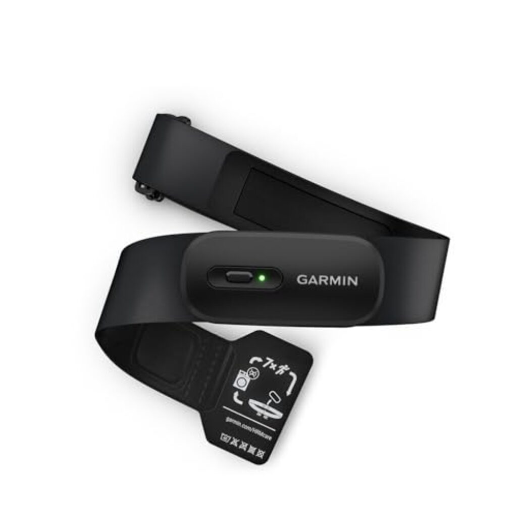 Garmin HRM 200 – Herzfrequenz-Brustgurt zur Messung präziser Herzfrequenz- und HFV-Daten, Batterielaufzeit von bis zu 1 Jahr, waschmaschinenfester Gurt, größenverstellbar, Größe M-XL