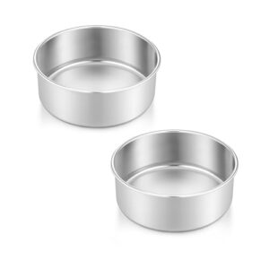 Joyfair Backform 2er Set, Edelstahl Rund Kuchenform Backformen, Kuchenbackform für Geburtstag/Hochzeit/Weihnachten Schichttorten, Gesund & Ungiftig, Leicht zu Reinigen & Spülmaschinenfest – 14cm
