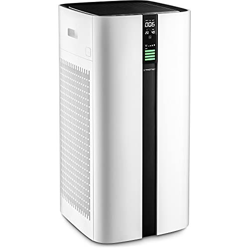 TROTEC Luftreiniger AirgoClean 350 E – HEPA Filter für Allergiker – Räume bis 120 m²/300 m³, Gebläsestufen 4, entfernt 99,97% aller Partikel, Pollen, Staub