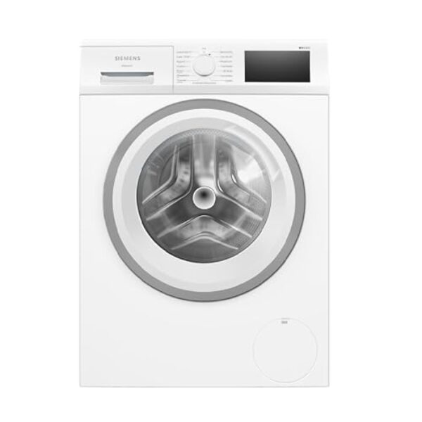 Siemens WM14N12A Waschmaschine iQ300, Frontlader mit 9kg Fassungsvermögen, 1400 UpM, speedPack L, smartFinish, Outdoor-Programm, LED-Display, Weiß, 60cm