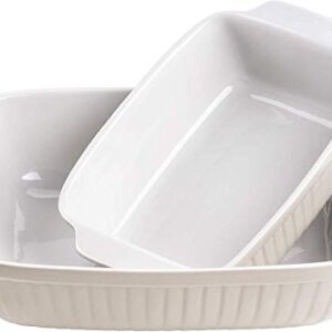 MÄSER 931137 Serie Kitchen Time, Auflaufformen rechteckig im 2er Set, eckige Ofenformen, ideal auch für Lasagne, kratz- und schnittfest, Keramik, 33 x 24 x 8 cm / 25,5 x 16 x 7 cm, Grau