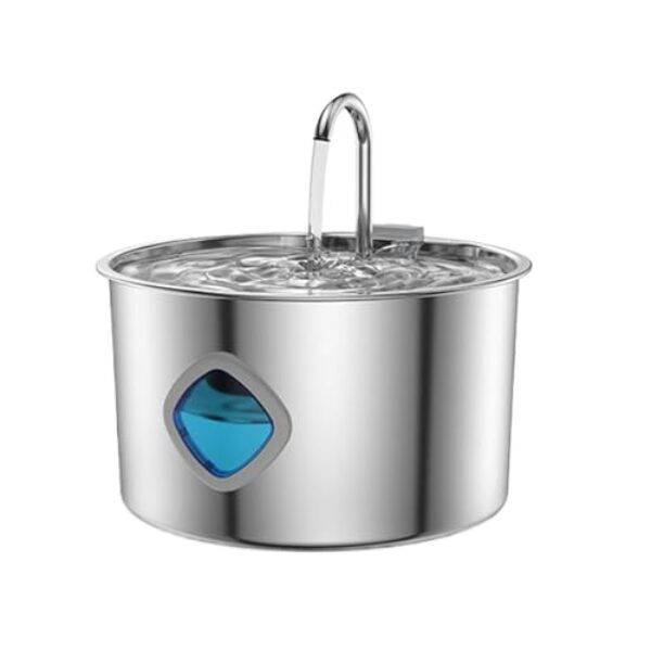 Katzen-Wasserbrunnen aus Edelstahl | 3,2 l Katzen-Wasserspender Hunde-Futterspender | Automatischer Bewässerungsnapf für kleine, mittelgroße und große Rassen, Hunde, Welpen, Kätzchen, Trinkbewässerung