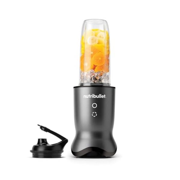 Nutribullet Ultra 1000 – Mixer für Smoothies, Pestos, Dips, kabelgebunden, Edelstahlklingen, Touch-Tasten, 900ml Tritan Becher, inklusive To-Go Deckel, 1000 Watt, Grau (NB1004DGB)