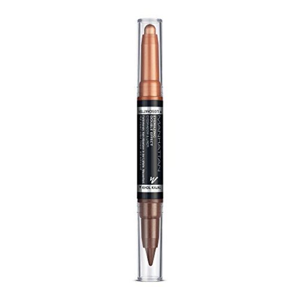 Manhattan Eyemazing Double Effect Eyeshadow & Liner – Brauner 2-in-1 Lidschatten & Eyeliner Stift zum Drehen – Farbe 002 Molten Metal – 1 x 1.6g