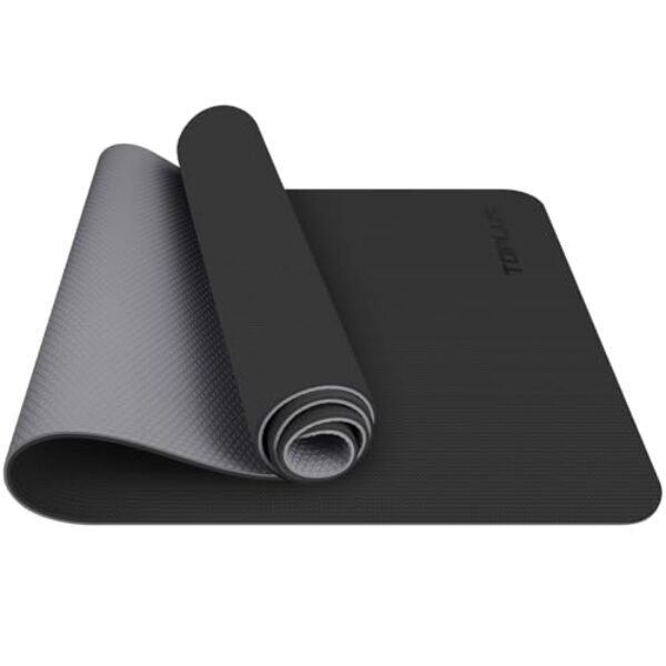 TOPLUS Gymnastikmatte, Yogamatte Yogamatte Gepolstert & rutschfest für Fitness Pilates & Gymnastik mit Tragegurt