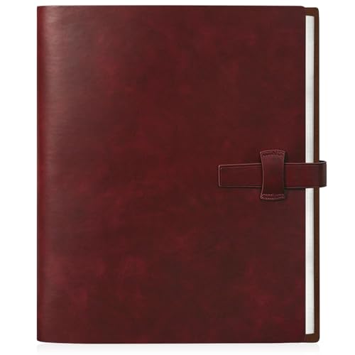 Miaikoe Fotoalbum 6x4 320 Fotos, Leder Cover Album mit 20PCS Kraftpapier Scrapbook hält 320 10x15cm vertikale Fotos für Familie Hochzeit Baby Graduation (Rot)