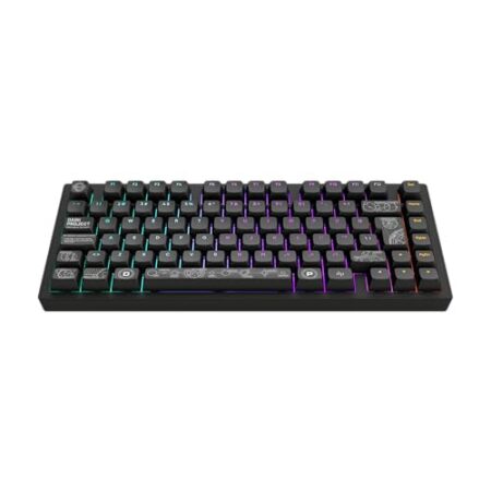 Dark Project ALU81A Terra NOVA Kabellose Mechanische Gaming-Tastatur | ISO Multi | Hot-Swap | G3MS Moonstone Gefettete Schalter | Gefettete Stabilisatoren | Flex Gasket Mount | Aluminium | RGB