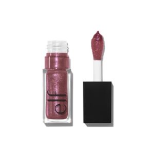 e.l.f. Glow Reviver Lip Oil Glimmer, Pflegendes, Getöntes Lippenöl mit Glänzendem Finish, mit Jojobaöl, Vegan & Tierversuchsfrei, Divine Wine