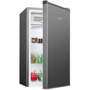 Bomann® Kühlschrank mit Frostfach | 83 Liter | energieeffizient, leise & kompakt | 0°C – 8°C, stufenlos regelbar | 2 Ablagen & Gemüsefach | LED Beleuchtung | Türanschlag wechselbar | KS 7257 inox