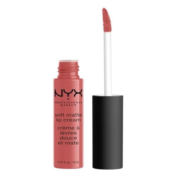 NYX Professional Makeup Lippenstift, Soft Matte Lip Cream, Cremiges und mattes Finish, Hochpigmentiert, Langanhaltend, Vegane Formel, Farbton: Zurich