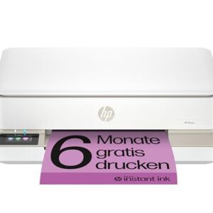 HP Envy 6120e, Multifunktionsdrucker, 6 Monate gratis drucken Instant Ink inklusive, Drucken, Kopieren, Scannen, Mobiler Faxversand, Wi-Fi, Beidseitiger Druck