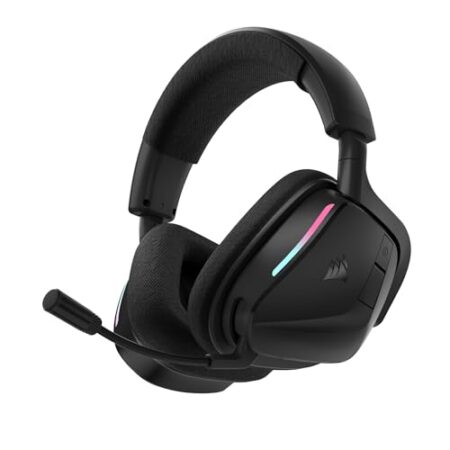 Corsair Void v2 Drahtloses Gaming-Headset mit Bluetooth für PC, PS5, PS4, Switch & Mobile – Dolby Atmos, 70 Stunden Akkulaufzeit, Duale Wireless, Schnelles Aufladen – Kohlenstof...