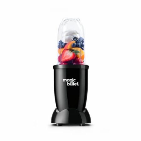 Magic Bullet, Elektrischer Mixer, Blender Smoothie, Multifunktionsmixer, 200 Watt Leistung, Schwarz, MBR03B